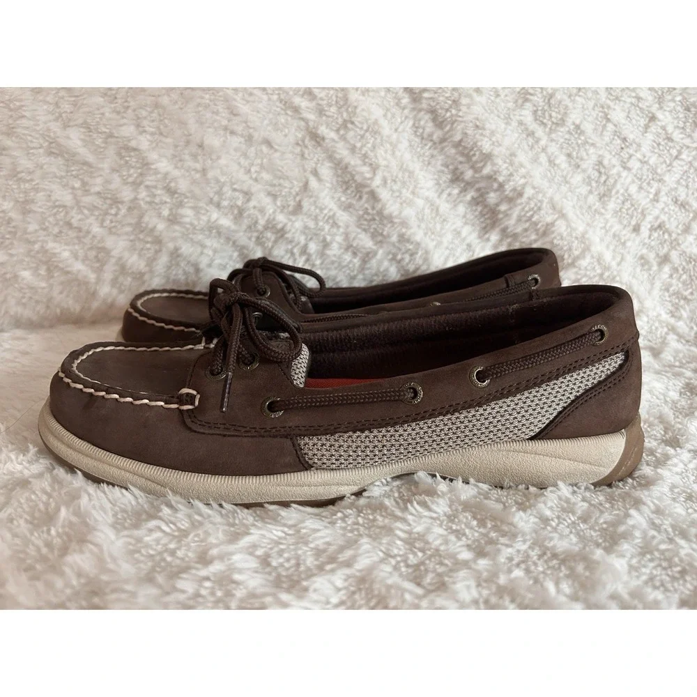 Sperry Top Sider Intrepid Boat Shoe Size 8 EUC Dark Brown